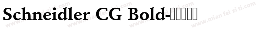 Schneidler CG Bold字体转换